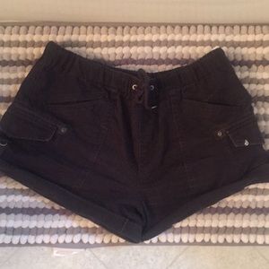 Volcom Black Drawstring Shorts